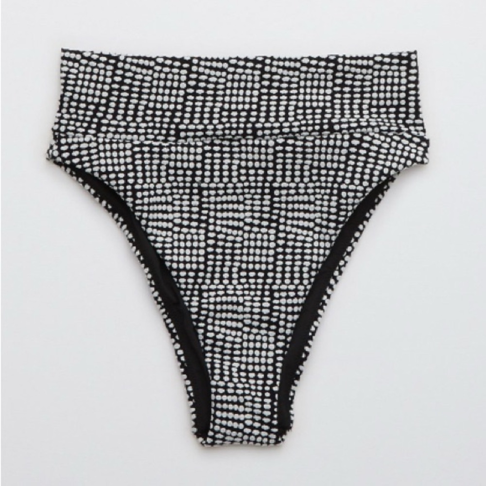 Aerie Jacquard High Waisted Bikini Bottoms